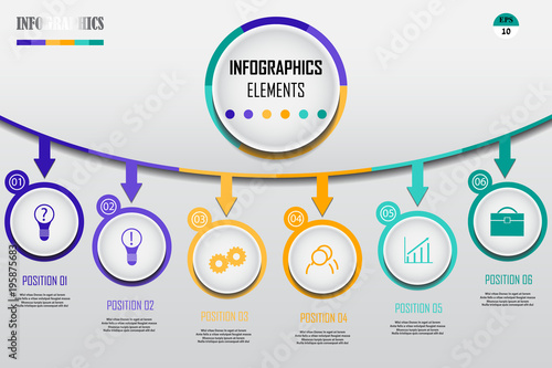 Vector business template for presentation. Concept for infographic. photo