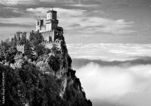 Fotografie Rocca della Guaita, the most ancient fortress of San Marino, Italy