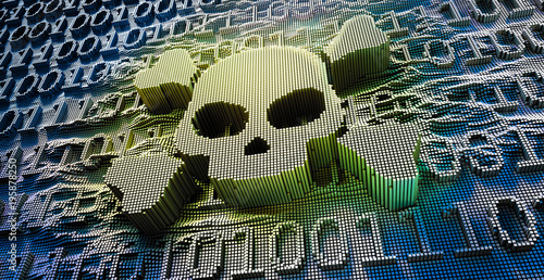 Photos Digitaler Totenkopf - Gefahr aus dem Netz