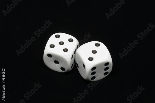 The dices are cast - two dices showing five and three for a total of eight