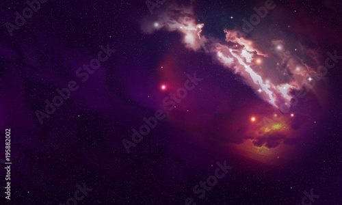 Fototapeta Naklejka Na Ścianę i Meble -   Colorful background with space nebula. Starry sky and cosmic explosion