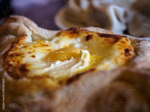 Food. khachapuri in Georgia.