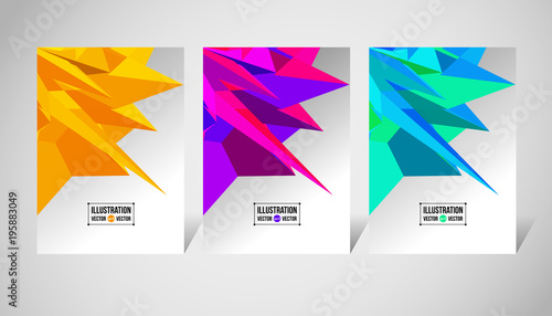 Vector abstract background of yellow fragments