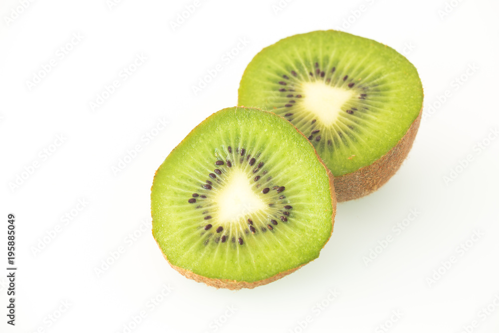 kiwi fruit on the white background kiwi fruit on the white background