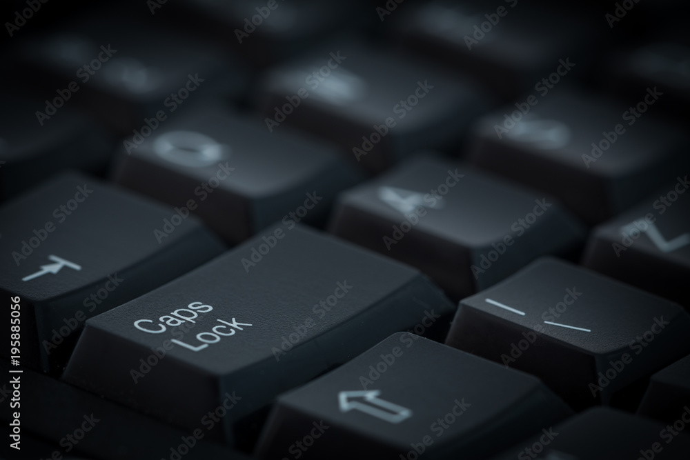 computer keyboard with a characteristic Caps lock key