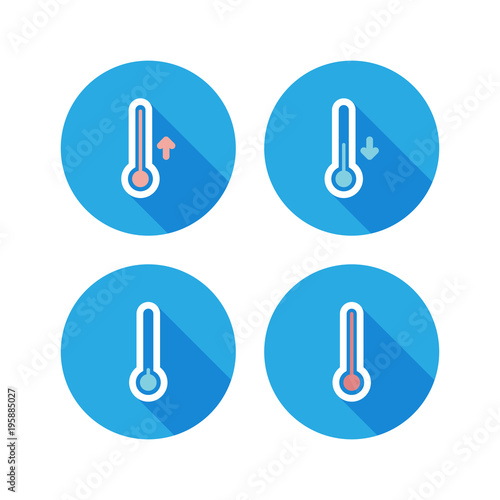 Set of thermometer icons