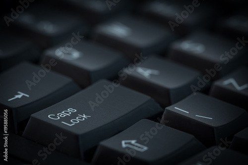 computer keyboard with a characteristic Caps lock key
