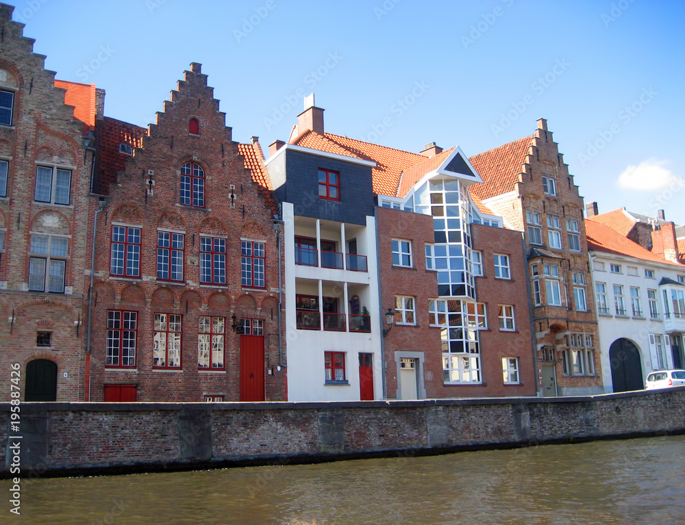 House near river in Brugge