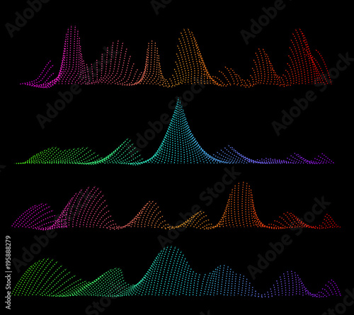 Wallpaper Mural Vector Sound equalizer, colorful musical concept. Audio wave digital design waveform Torontodigital.ca