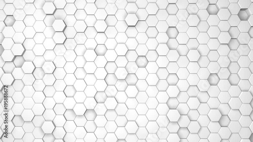 abstract looping background animation with randomly moving hexagon pattern