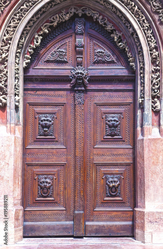 Old door in the Prague