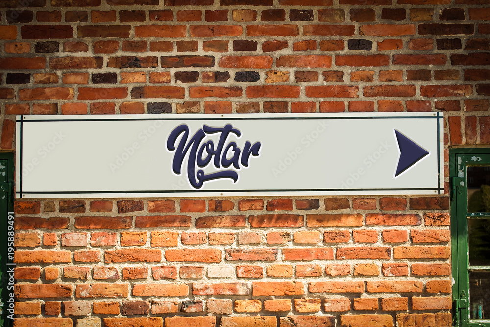 Obraz premium Schild 318 - Notar