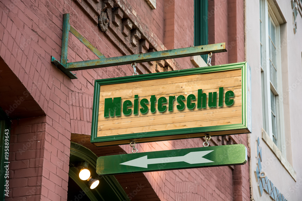 Obraz premium Schild 277 - Meisterschule