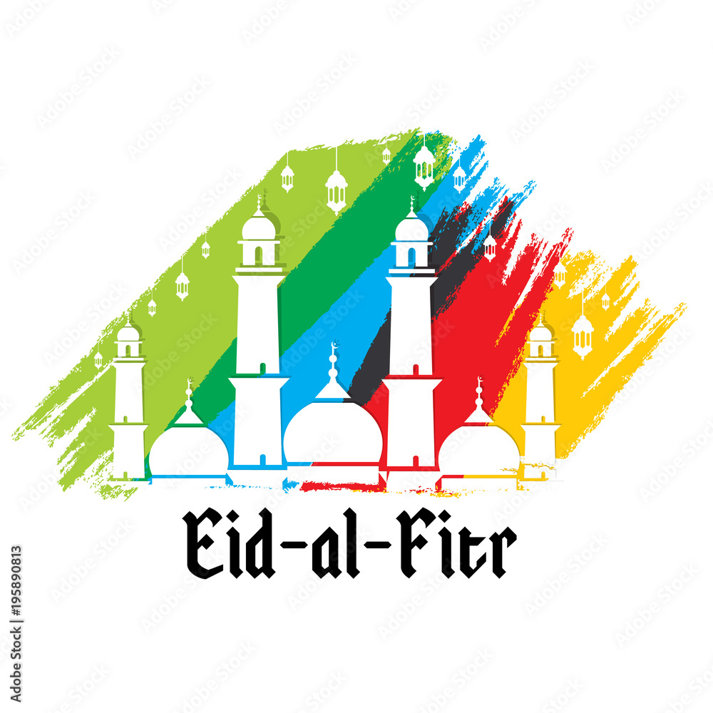 Obraz premium szczęśliwy eid mubarak pozdrowienie projekt
