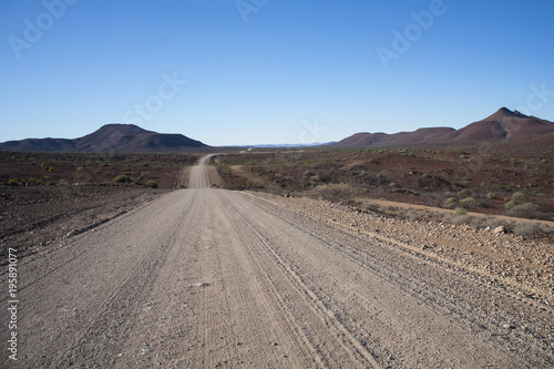 A road in Damaraland in Namibia
