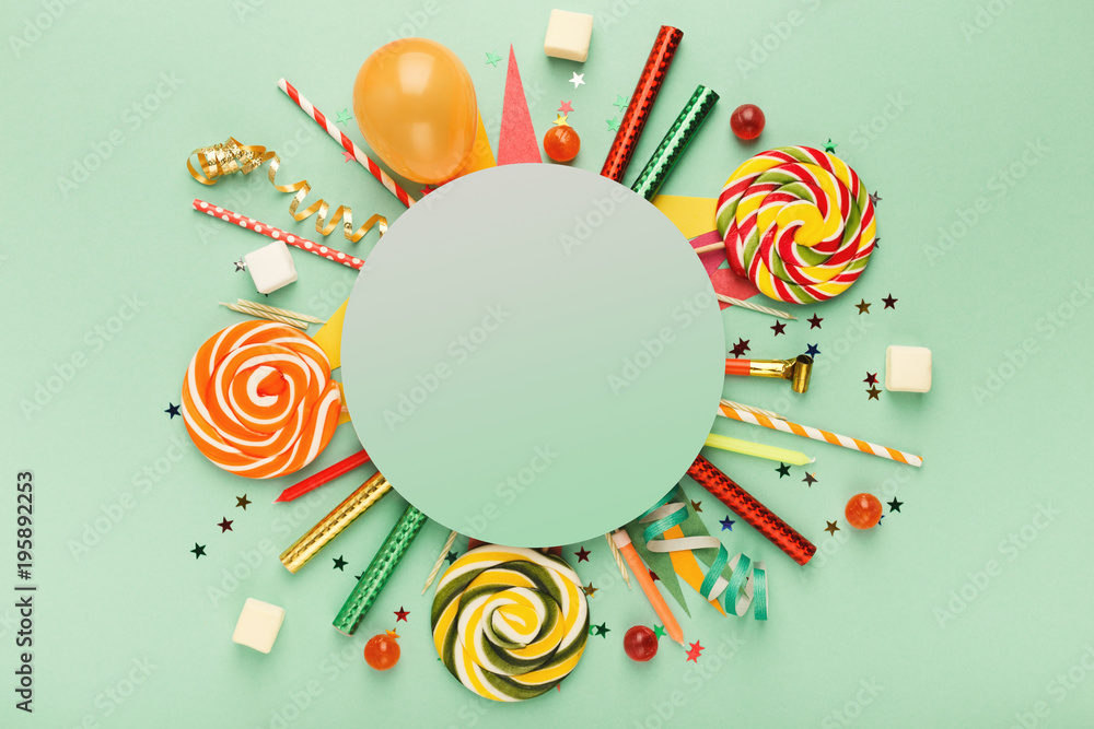 Fototapeta premium Children birthday party background