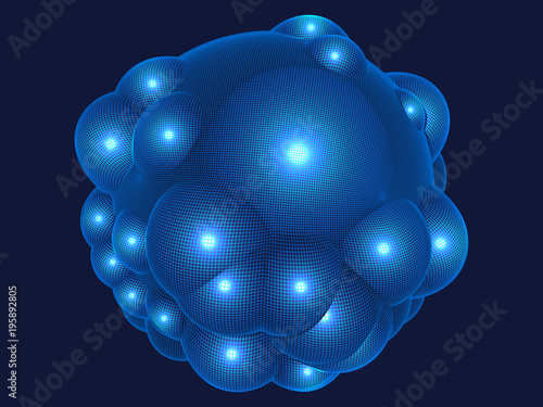 Sphere  from  lines blue. Abstract globe grid.  3D grid Illustration design. Vector Illustration.