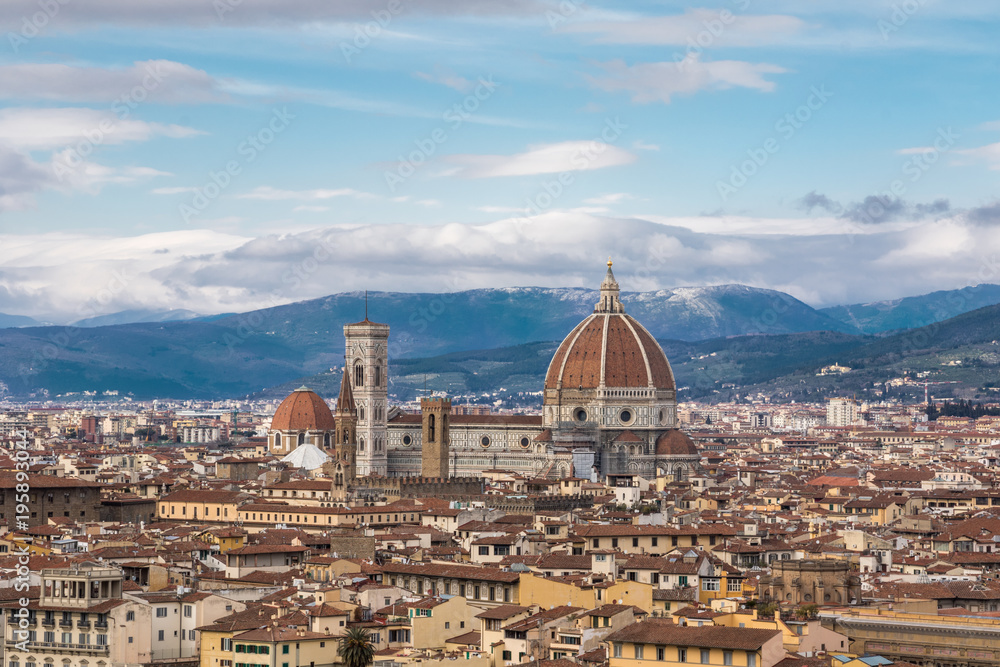 Stadtbild mit Kathedrale von Florenz, Toskana, Italien