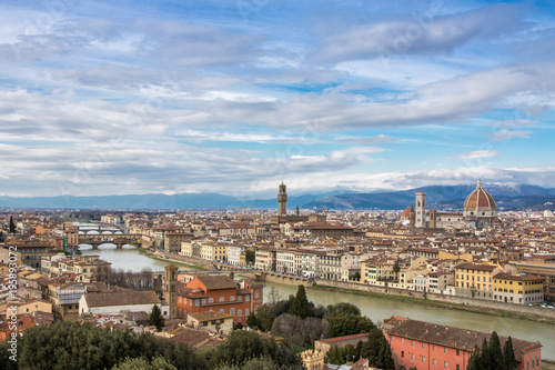 Stadtbild Florenz, Dom und Ponte Vecchio, Toskana, Italien © Michael Eichhammer