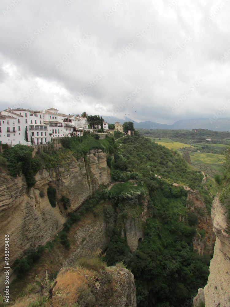 View to Ronda from Puente Nuevo, Andalusia, Spain