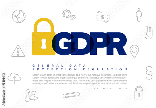 European GDPR concept flyer template