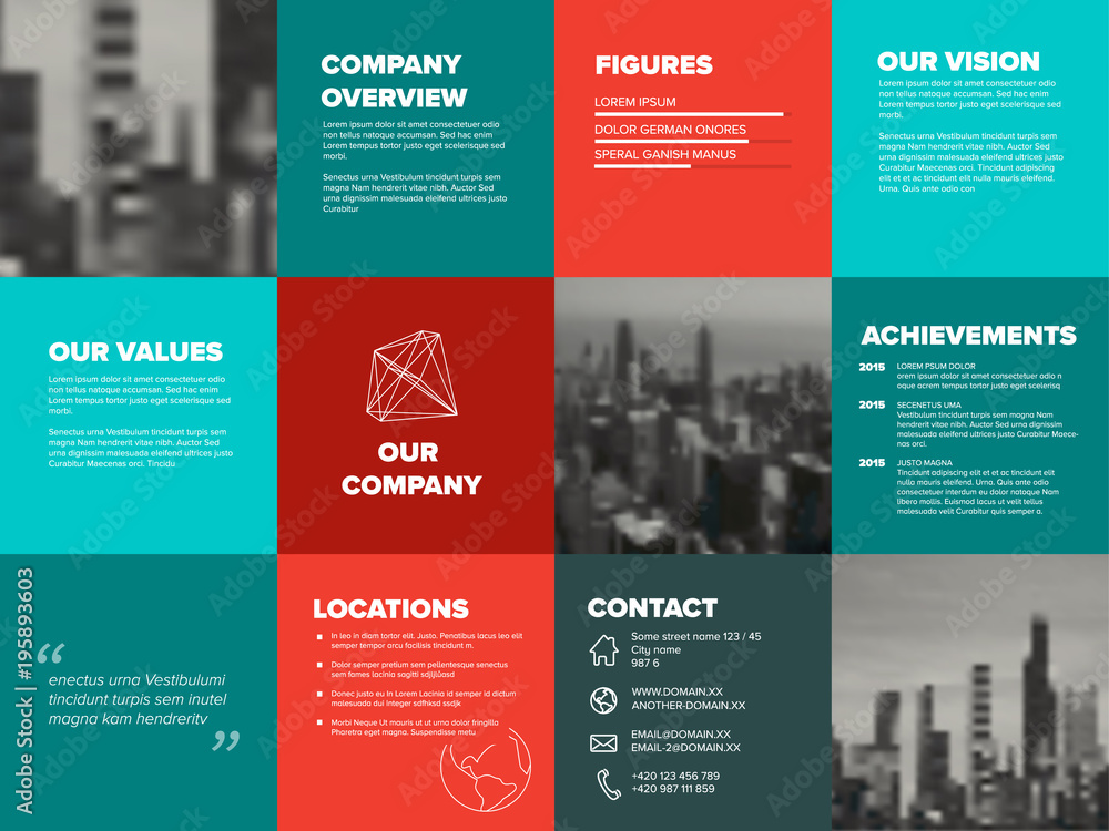 Company profile template - obrazy, fototapety, plakaty 