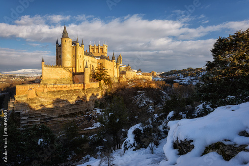 Alcazar de Segovia nevado