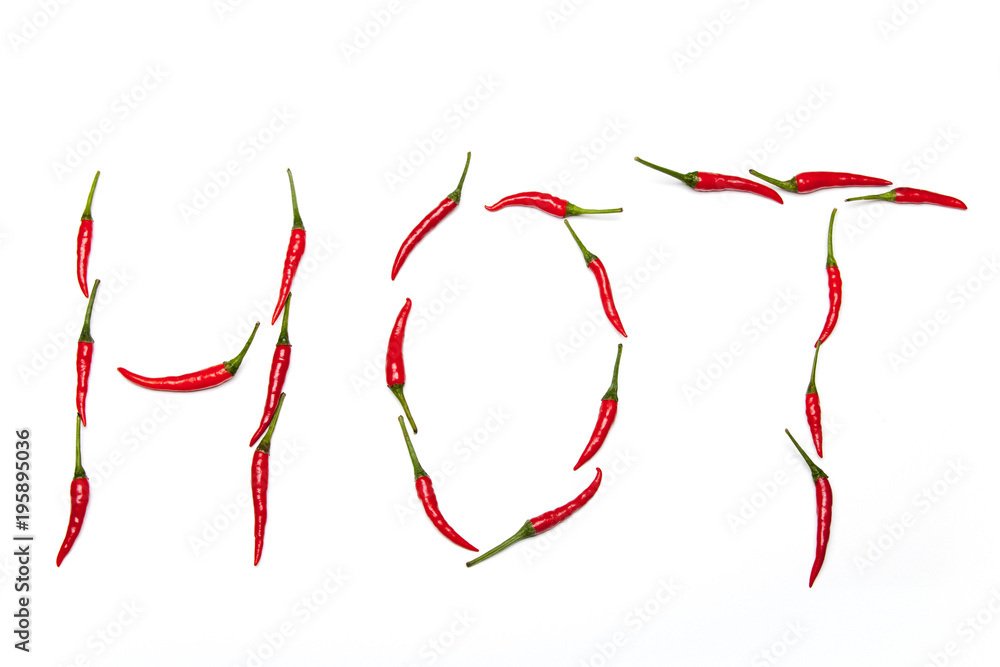 Wort in Chilis gelegt Wort in Chilis gelegt