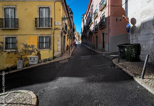 Streets of the city of Lisbon. Portugal.