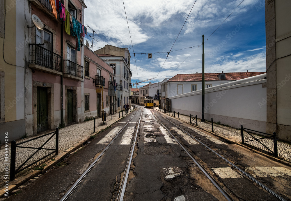 Streets of the city of Lisbon. Portugal.