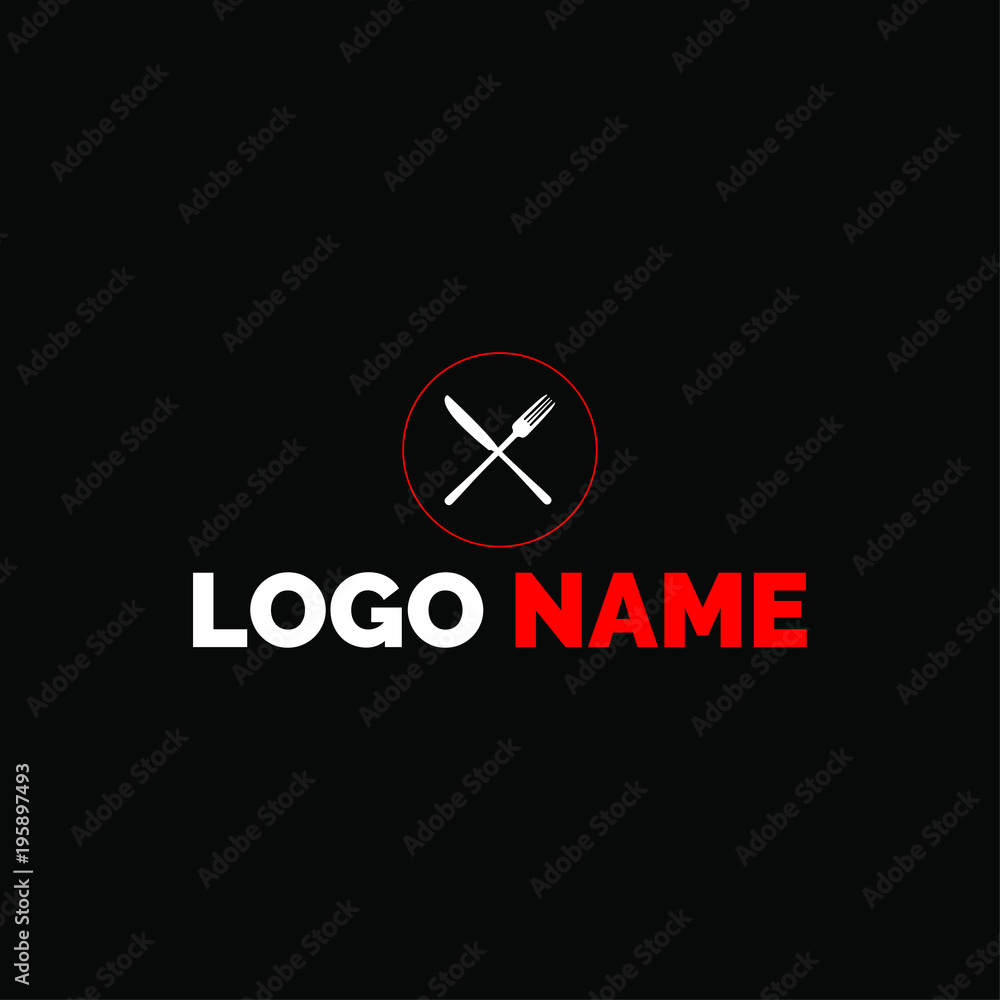 Knife and fork icon, logo Knife and fork icon, logo