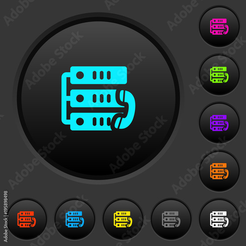 VoIP call dark push buttons with color icons