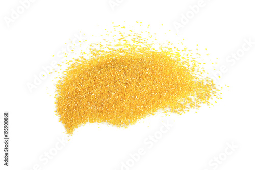 Photos corn groats on a white background