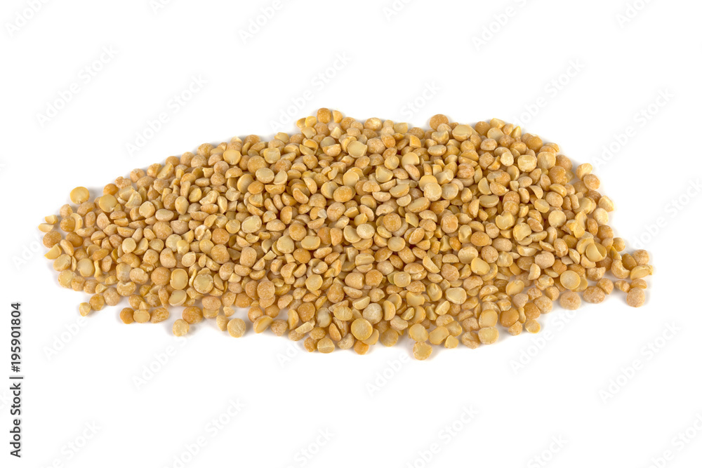 peas dried on white background peas dried on white background