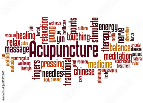 Acupuncture word cloud concept 3