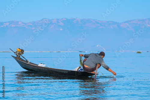 Burmese fisherman
