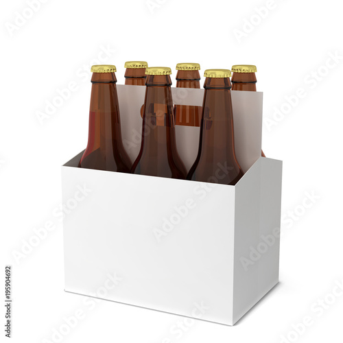 Beer bottles six pack