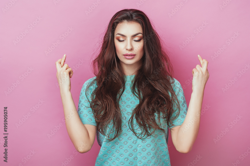 Pretty fashion cool beauty girl wearing a colorful clothes with long hair relaxing mediates and shuts eyes, calm and peaceful atmosphere, Beauty Lifestyle People Music Please Pretty fashion cool beauty girl wearing a colorful clothes with long hair relaxing mediates and shuts eyes, calm and peaceful atmosphere, Beauty Lifestyle People Music Please