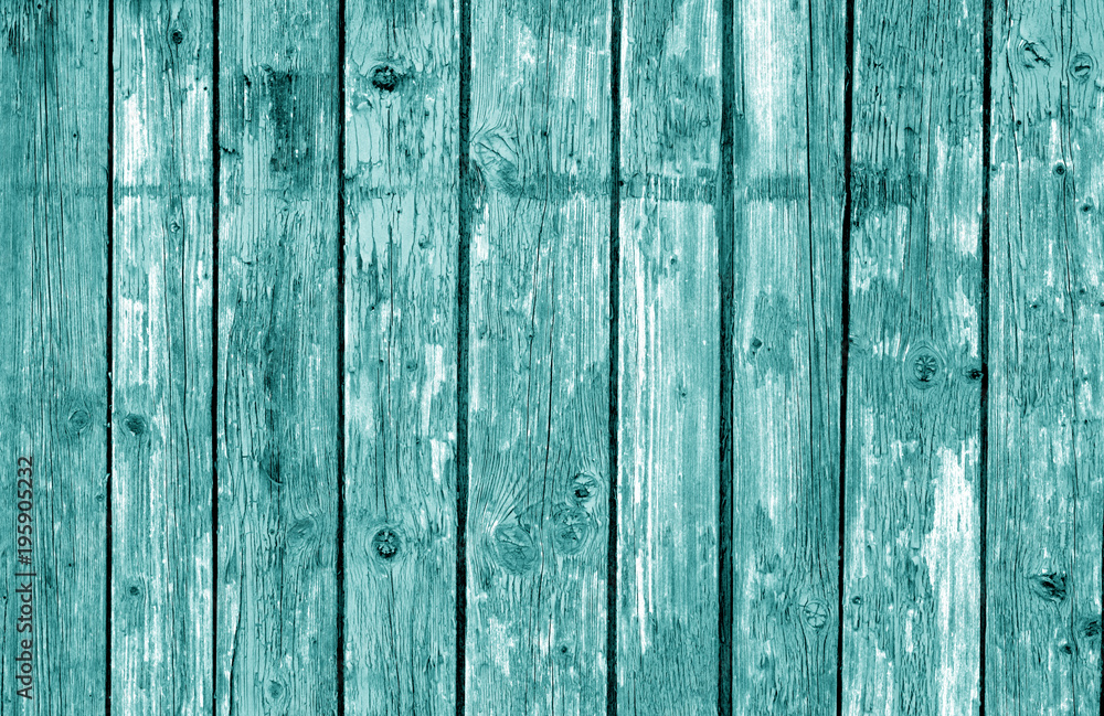 Wooden fence pattern in cyan tone. Wooden fence pattern in cyan tone.