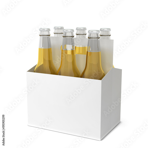 Fotografie Beer bottles six pack