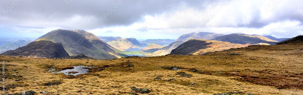 Across Haystacks to cloud covered Buttermere Fells