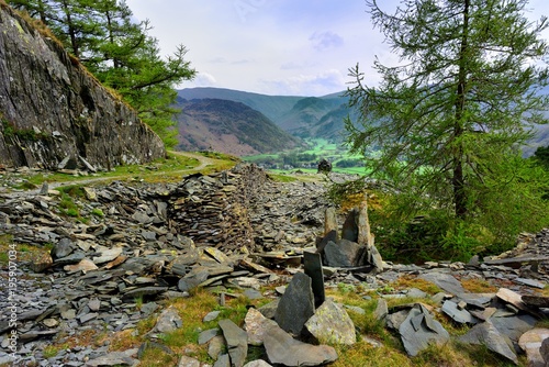 The old slate workings of Castle Crag photo