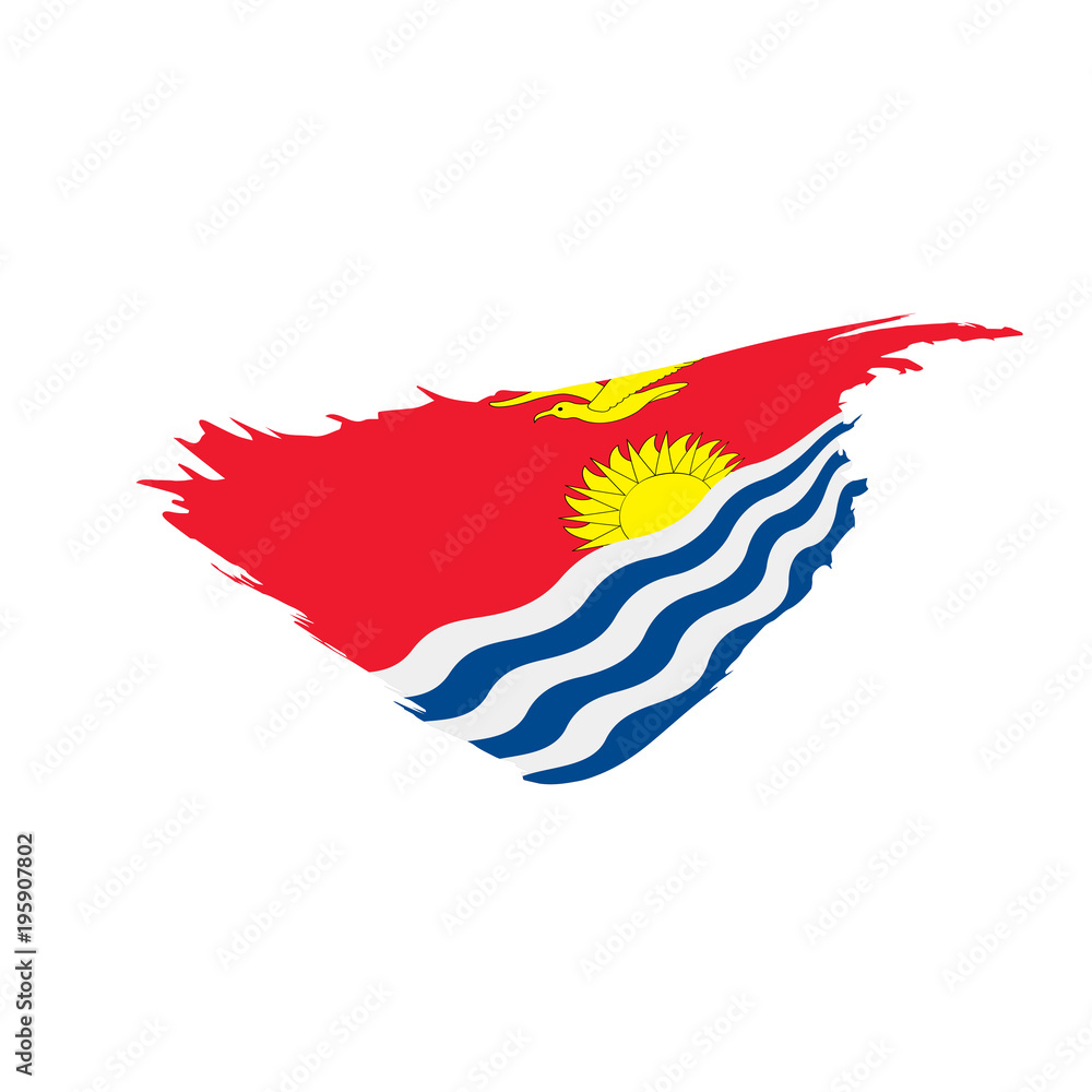 Kiribati flag, vector illustration