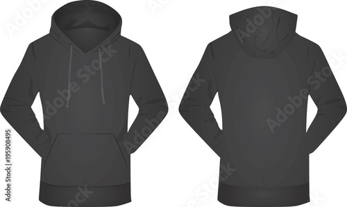Grey hoodie. vector illustration