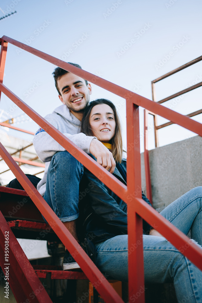 Young Urban Couple Posing Stock Photo - Download Image Now - Men, Women,  Cool Attitude - iStock