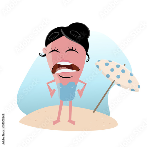 clipart of a woman with sunburn