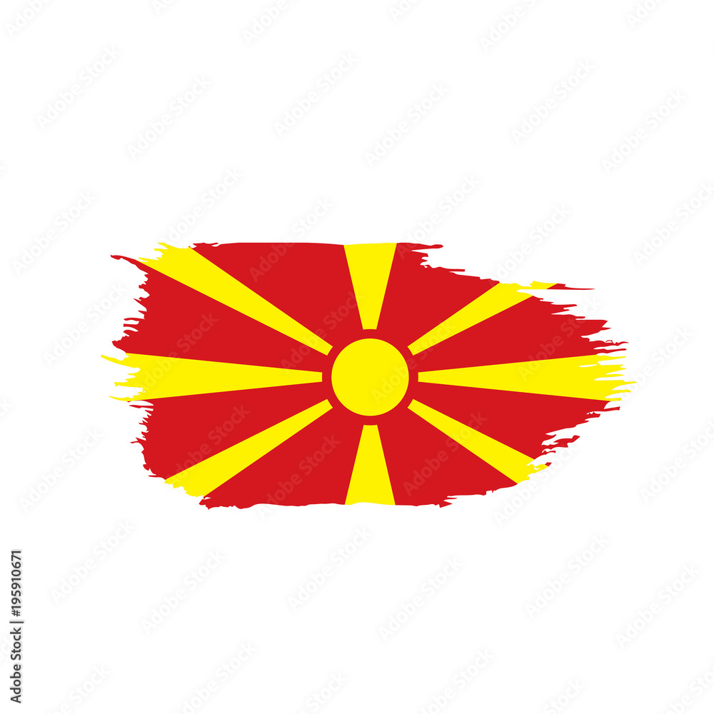 Obraz premium Macedonia flag, vector illustration