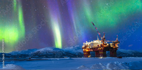 Oil and gas production platform in Norway