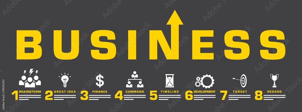 Fototapeta premium infographic design template, project planning and success, icons
