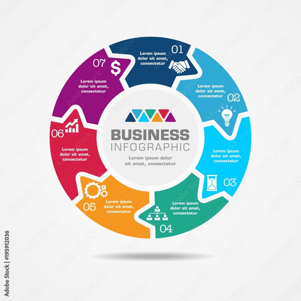 project planning and business success, infographic presentation